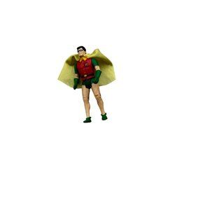 Vintage Robin Action Figure 4 With Yellow Cape & Classic Costume Design